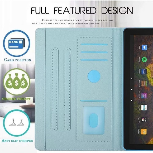 The Case for Amazon Fire HD 10 Tablet Smart PU Leather Case Slim-beach - Picture 9 of 14